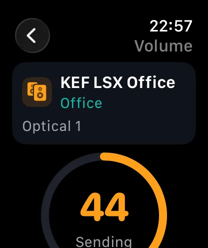 Réglage du volume Tactra sur Apple Watch